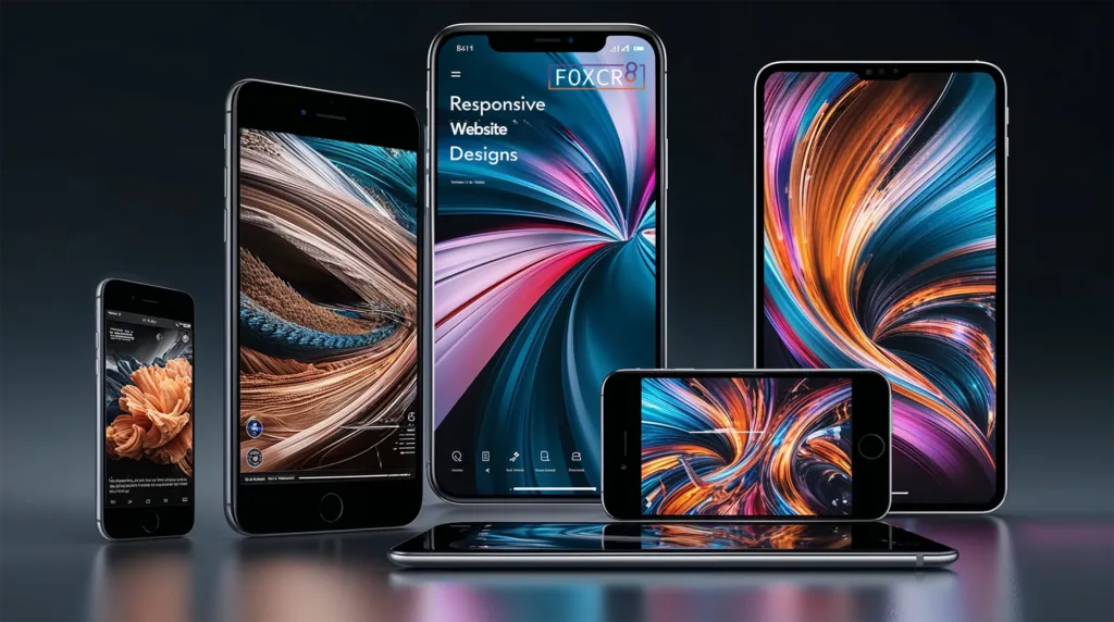 Responsive website designs displayed across multiple devices demonstrating mobile-first approach